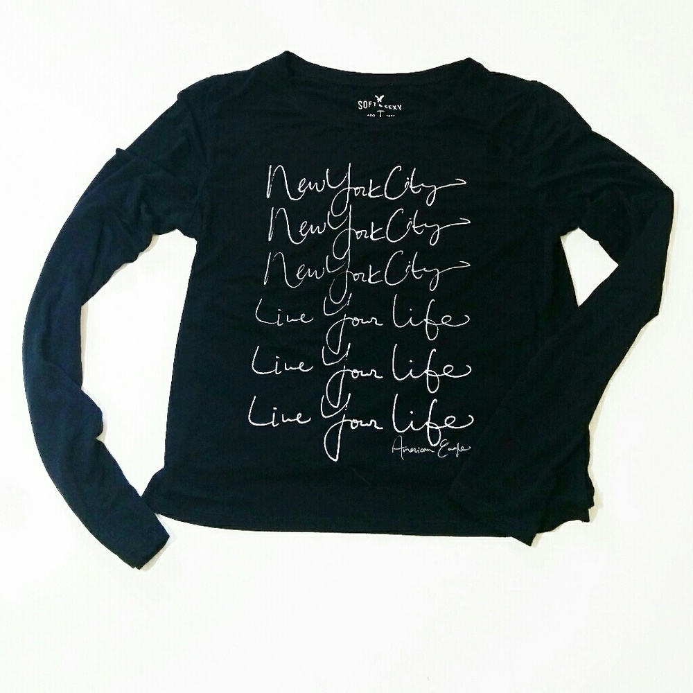 AMERICAN EAGLE cropped NYC tee